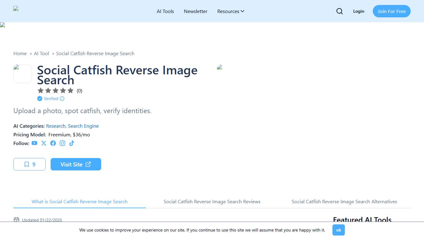 Social Catfish Reverse Image Search AI Reviews: Use Cases, Pricing & Alternatives